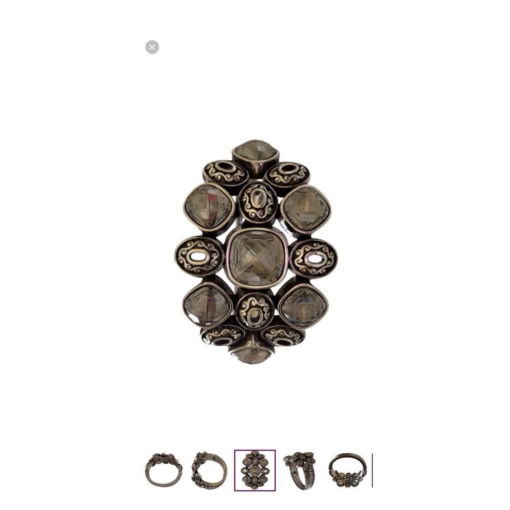 Brighton Venus Rising Set Bracelet Bangle Necklace Gray Quartz Silver Plate NWT - Picture 6 of 11